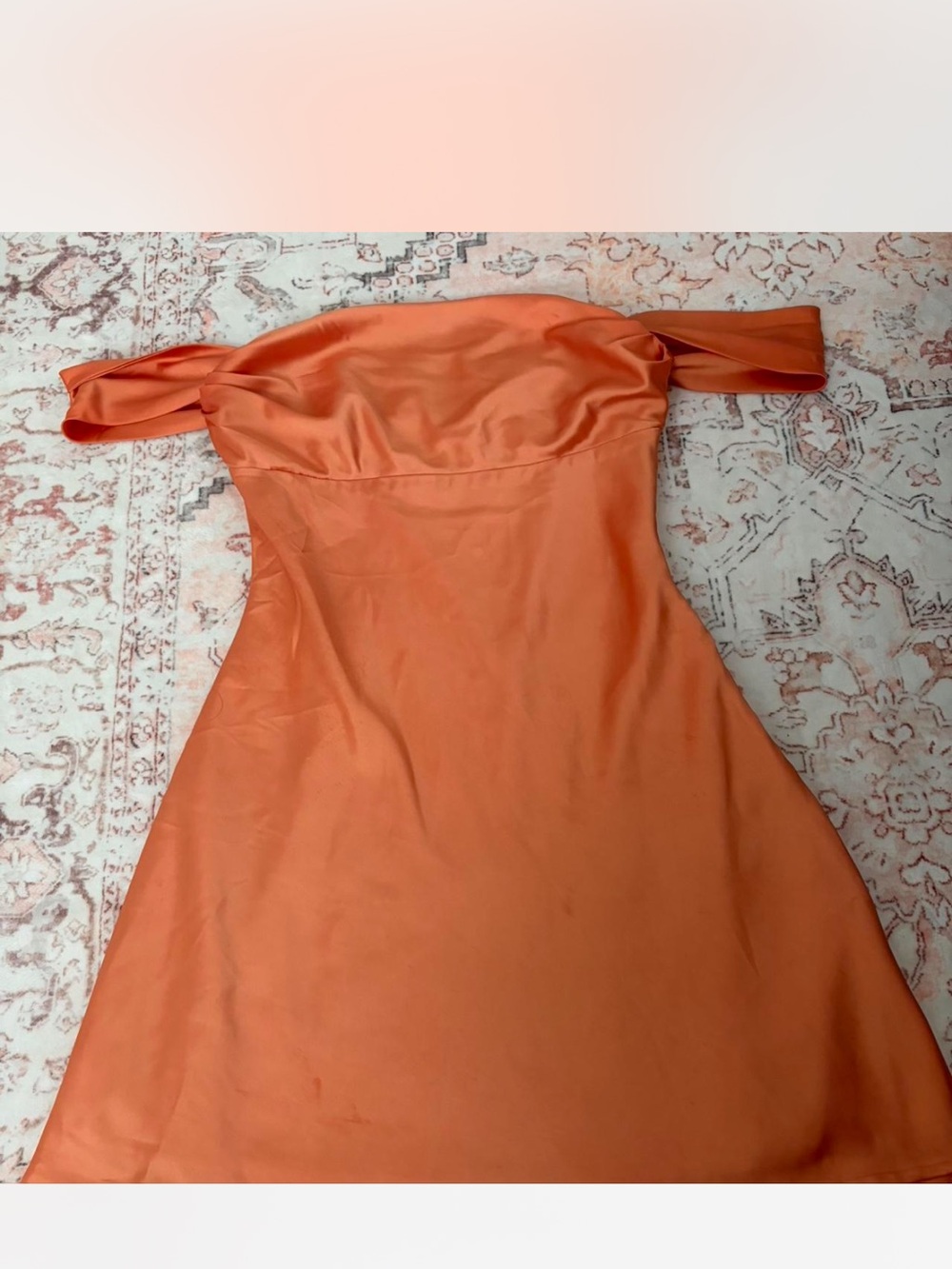 Princess Polly One-Shoulder Satin Dress in Orange